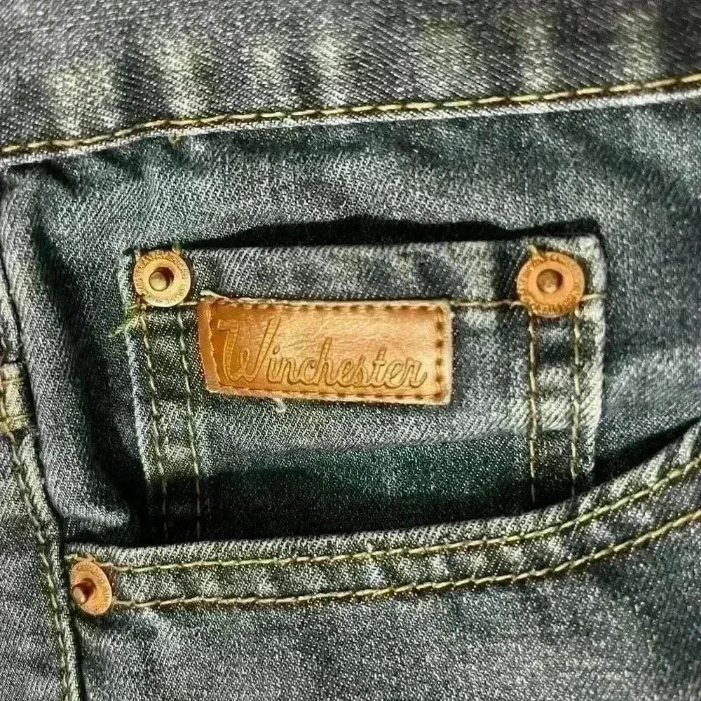 Winchester American Sz36 Men Jeans Stars And Strips Western Classic